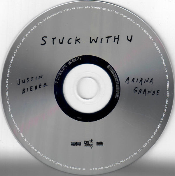 Justin Bieber, Ariana Grande : Stuck With U (CD, Single)