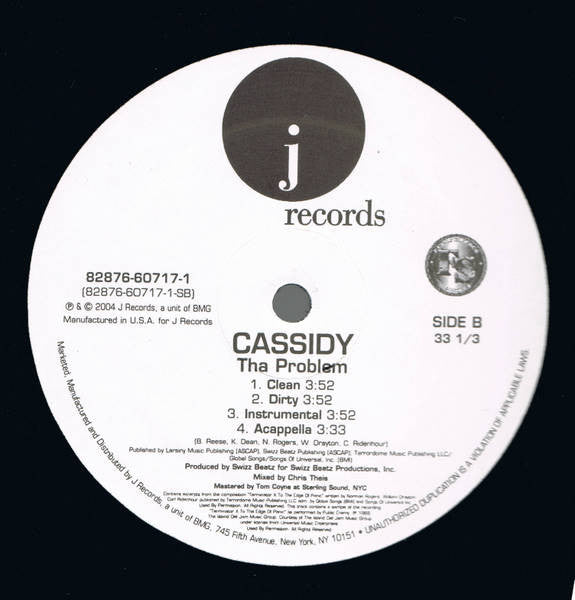 Cassidy (3) Feat. Mashonda : Get No Better (12")