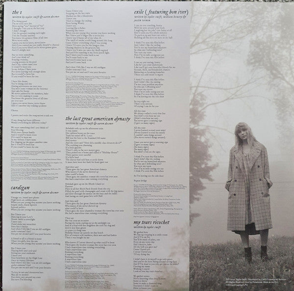 Taylor Swift : Folklore (2xLP, Album, Dlx, Ltd, Gre)