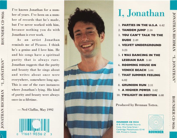 Jonathan Richman : I, Jonathan (CD, Album)