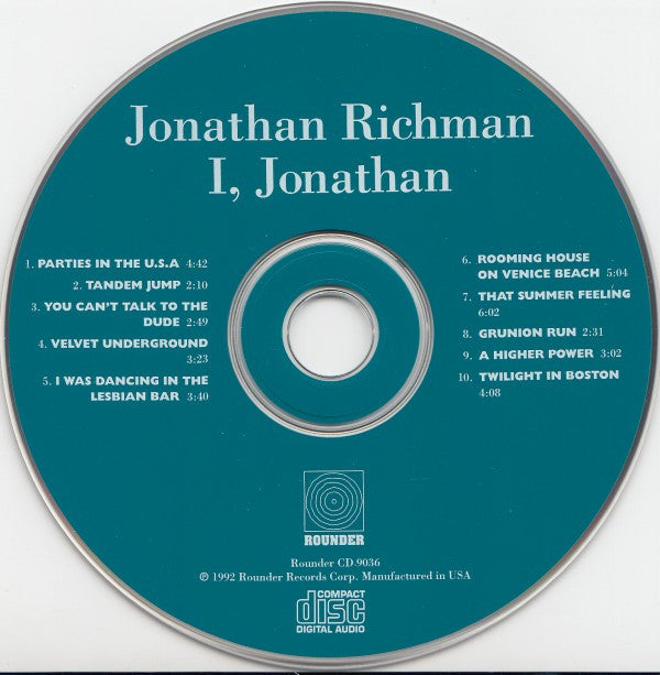 Jonathan Richman : I, Jonathan (CD, Album)