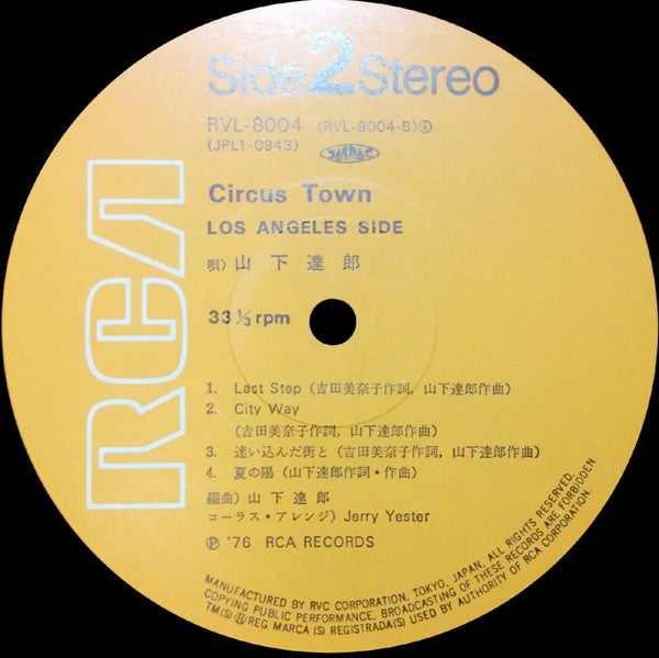 山下達郎* : Circus Town (LP, Album)