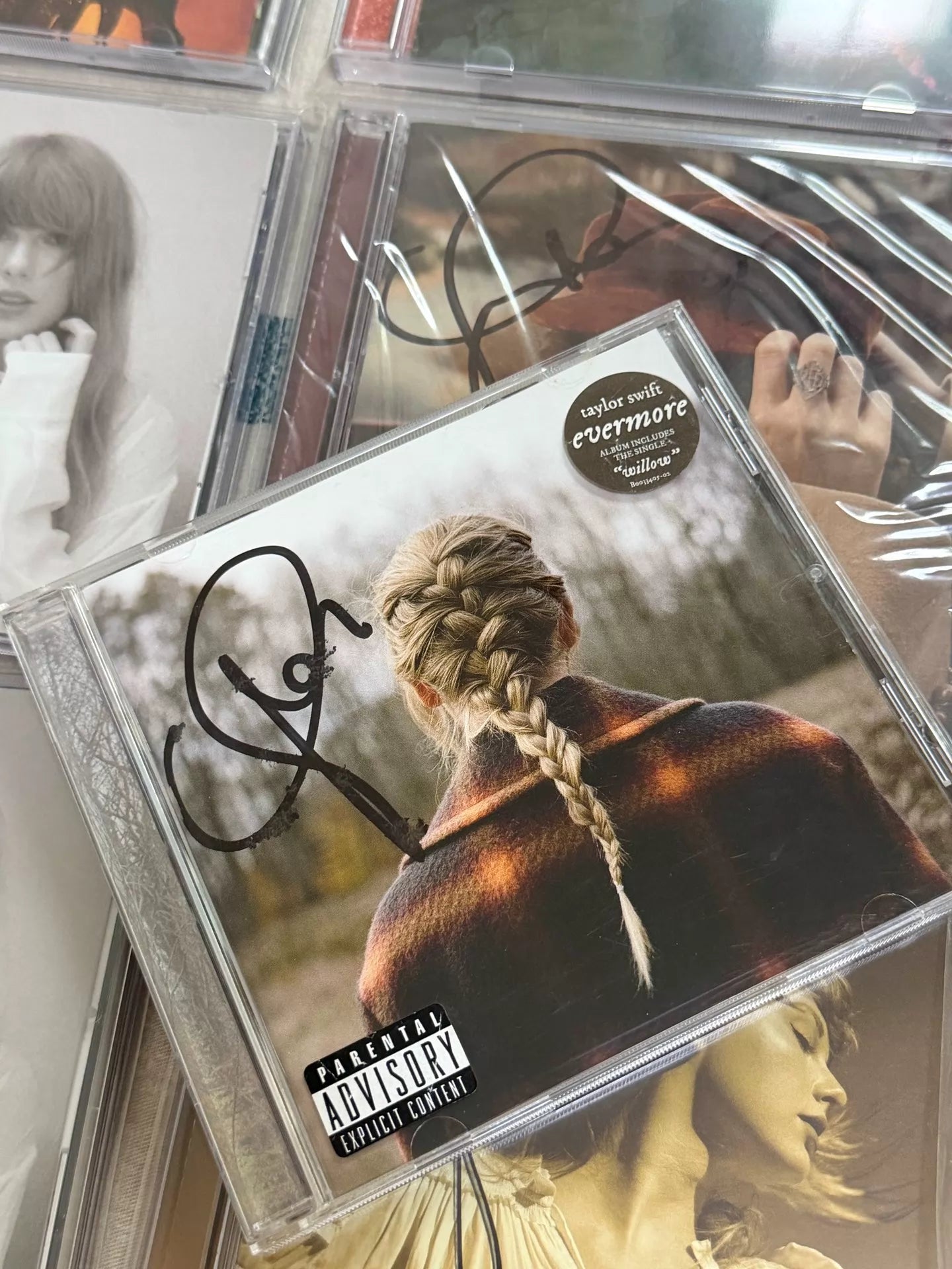 Taylor Swift – Evermore Signed CD – Opened with Signature Smudging