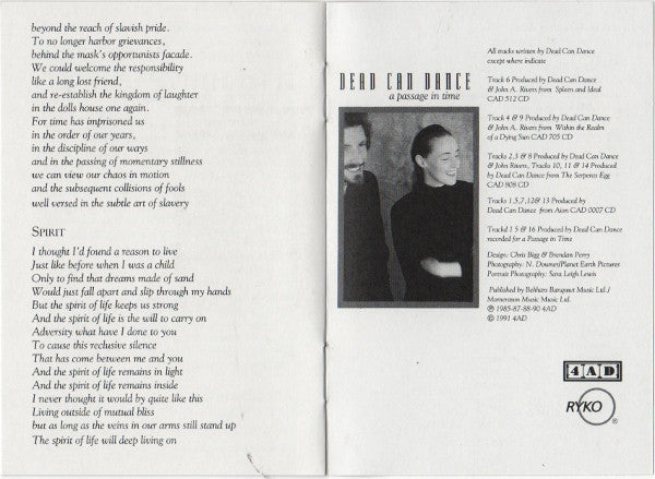 Dead Can Dance : A Passage In Time (MD, Comp)