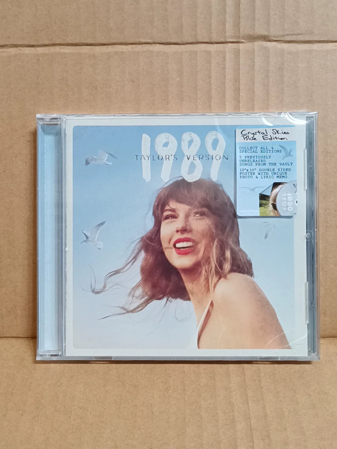 Taylor Swift — 1989 (Taylor's Version) Crystal Skies Blue CD + Poster — Sealed