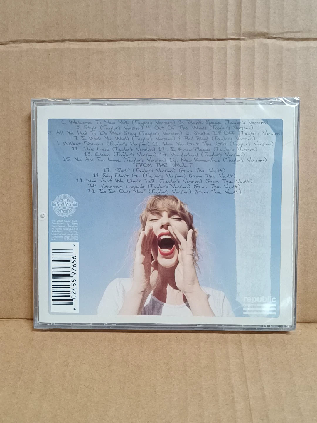 Taylor Swift — 1989 (Taylor's Version) Crystal Skies Blue CD + Poster — Sealed