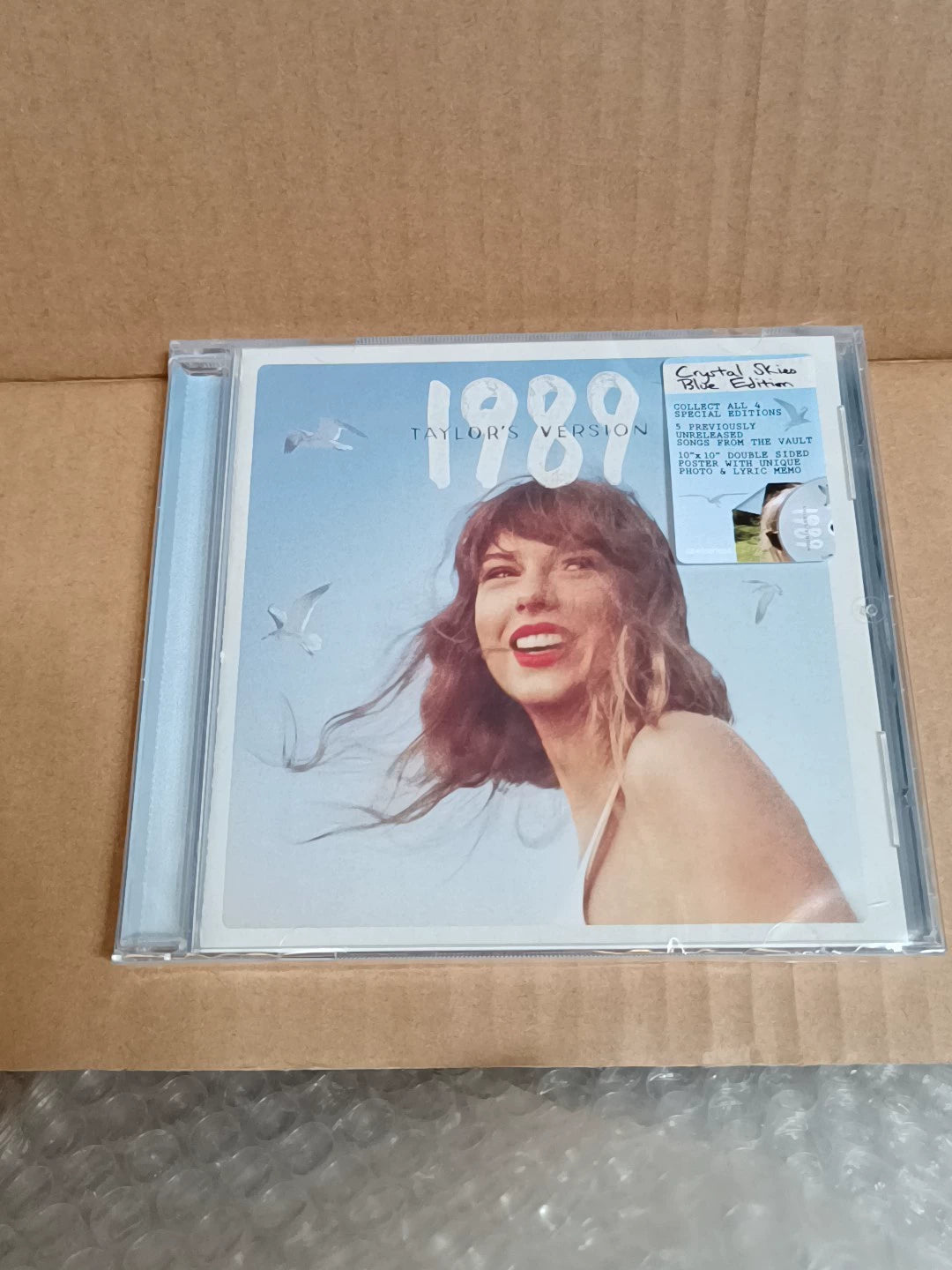 Taylor Swift — 1989 (Taylor's Version) Crystal Skies Blue CD + Poster — Sealed
