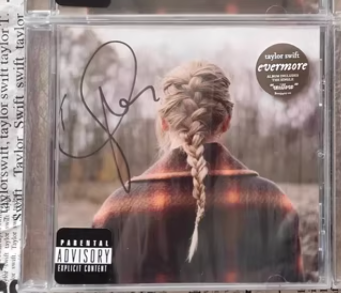 Taylor Swift – Signed CD Cover (Evermore) 3