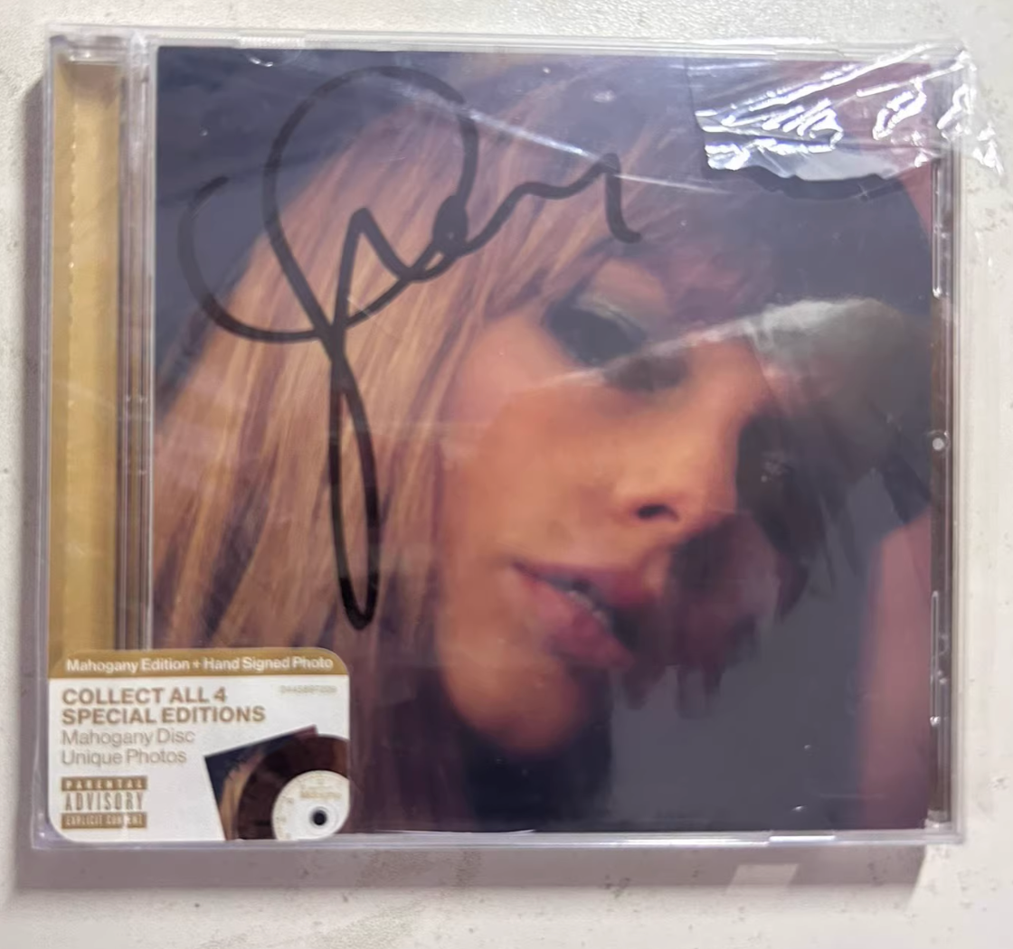 Taylor Swift – Midnights CD Mahogany Edition signed version (actual product photo)