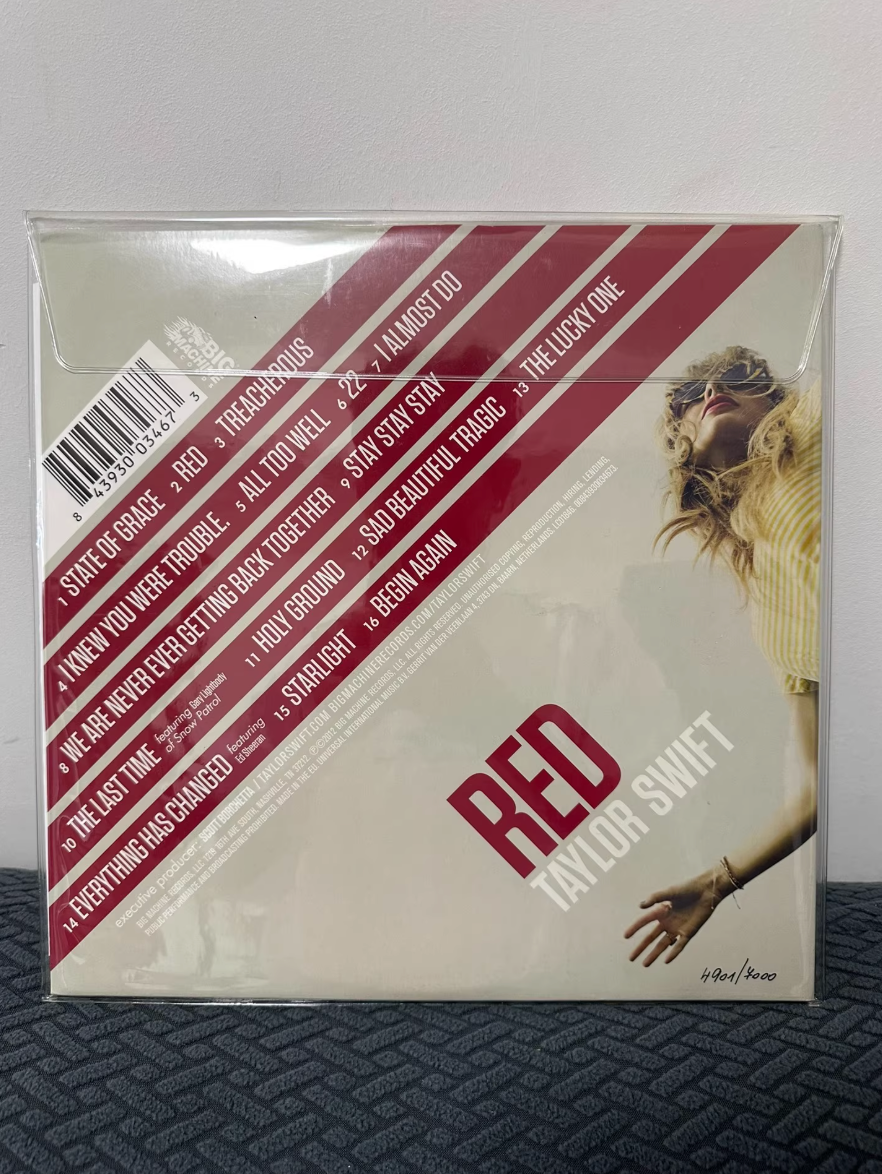 Taylor Swift_Red_RSD_TransparentVinyl_Numbered_4901of7000