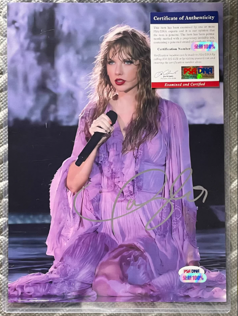 Taylor Swift Autographed Photo with PSA Certification