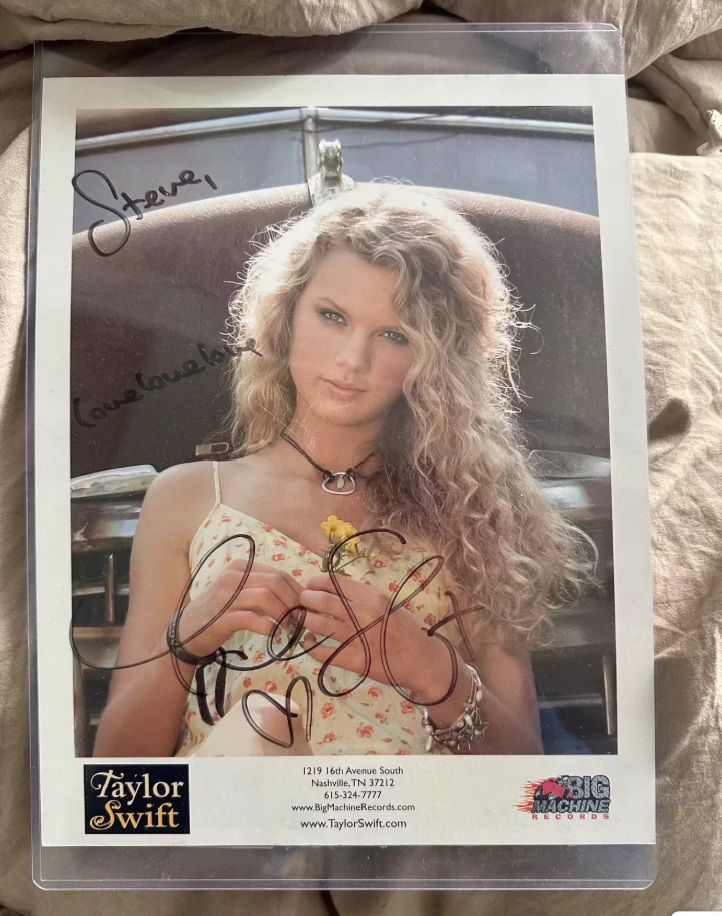 Taylor Swift - Tim McGraw Era Signed Poster (Triple “Love” Signature, Early Promo)