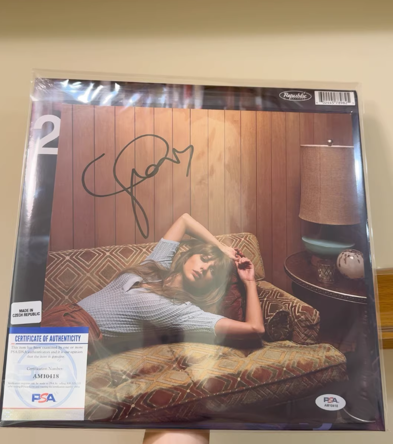 Taylor Swift - Midnights (Moonstone Blue Vinyl Signed Edition, Authenticated)