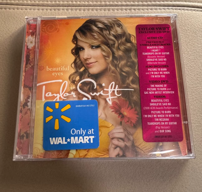 Taylor Swift Beautiful Eyes Walmart exclusive CD (sealed, double stickers, white strip)