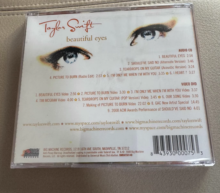 Taylor Swift Beautiful Eyes Walmart exclusive CD (sealed