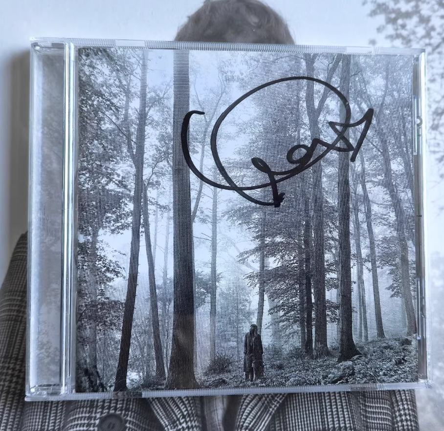 Taylor Swift Folklore signed CD with heart autograph (opened, unplayed)