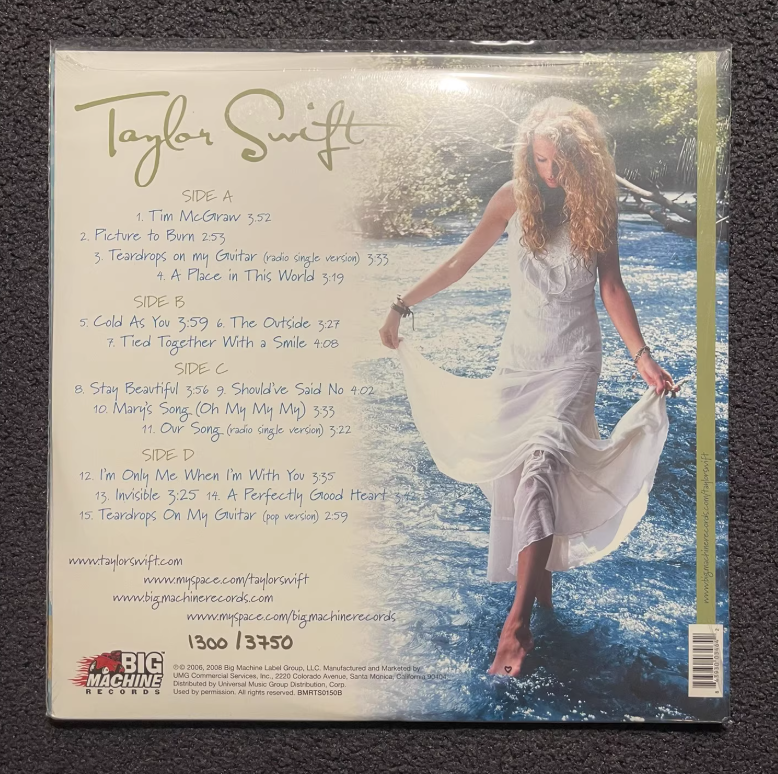 Taylor Swift self-titled debut RSD blue vinyl LP (US edition, sealed, #1300/3750)