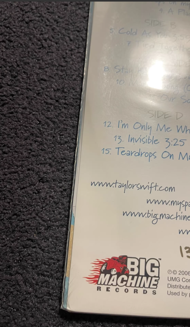 Taylor Swift self-titled debut RSD blue vinyl LP (US edition, sealed, #1300/3750)