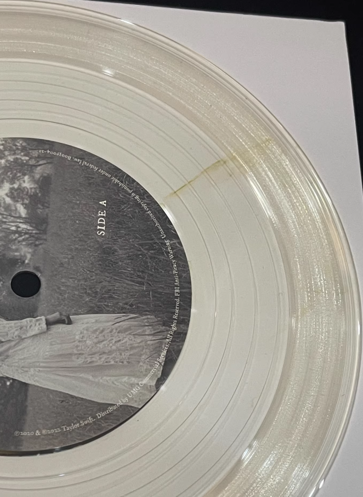 Taylor Swift The Lakes RSD clear vinyl (opened, unplayed, flaw as shown)