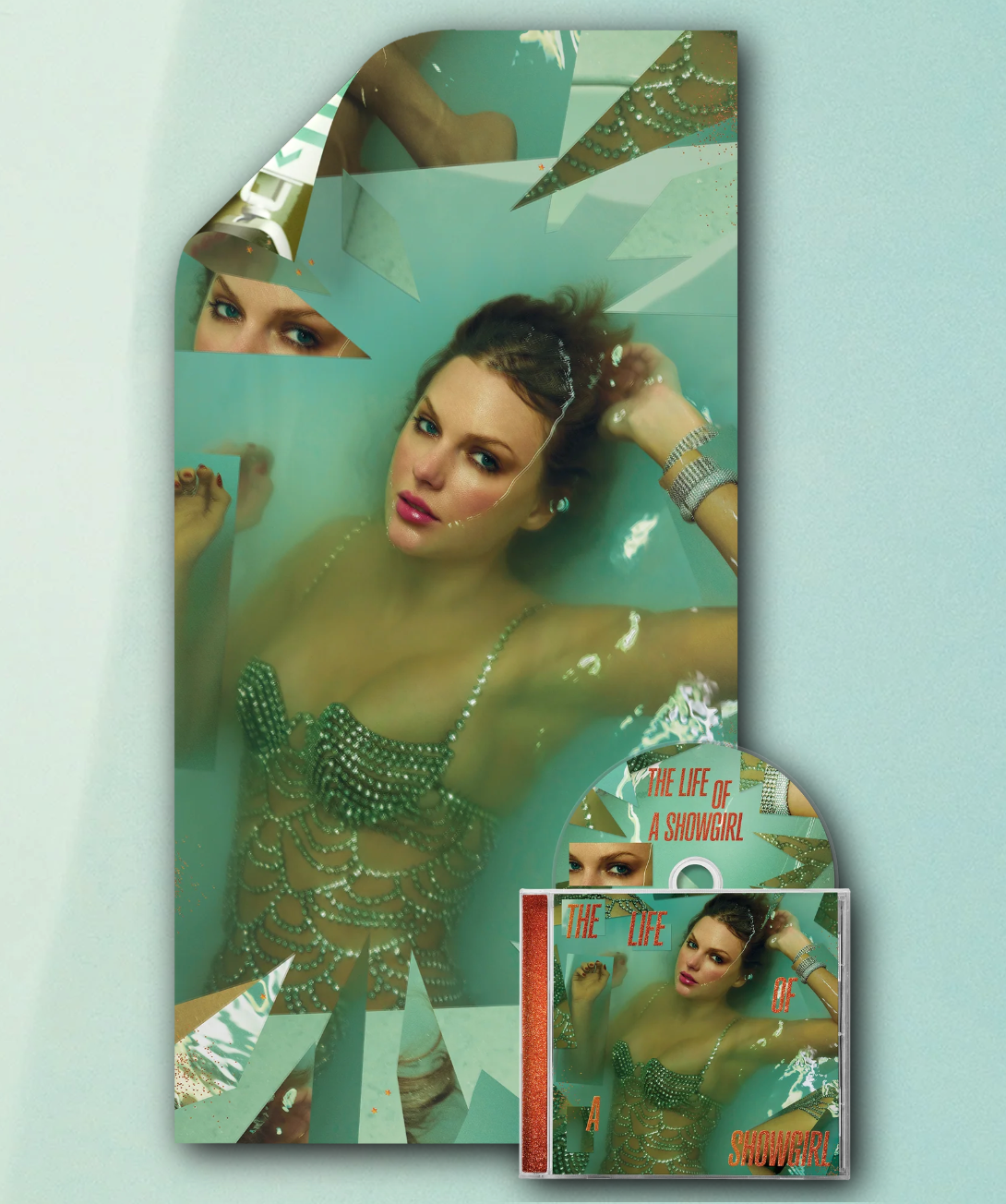 Taylor Swift TS12 – The Life of a Showgirl (Portofino Orange Glitter Vinyl) Pre-order, Ships Late October 2025