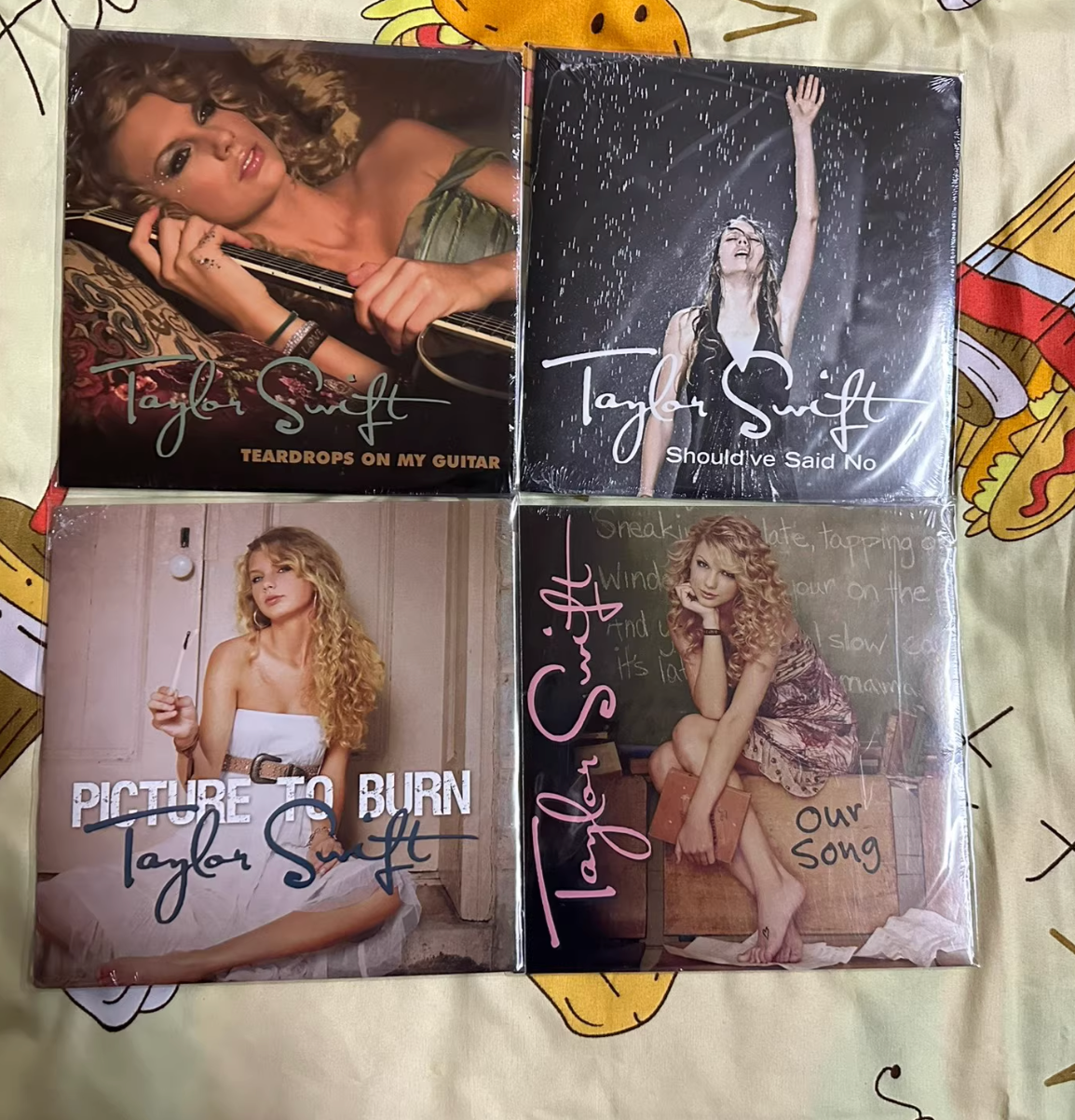 🎸 Taylor Swift Debut Era Singles Bundle - Teardrops Opened/Unplayed + 3 Sealed! Country Taylor Perfection! 💛✨