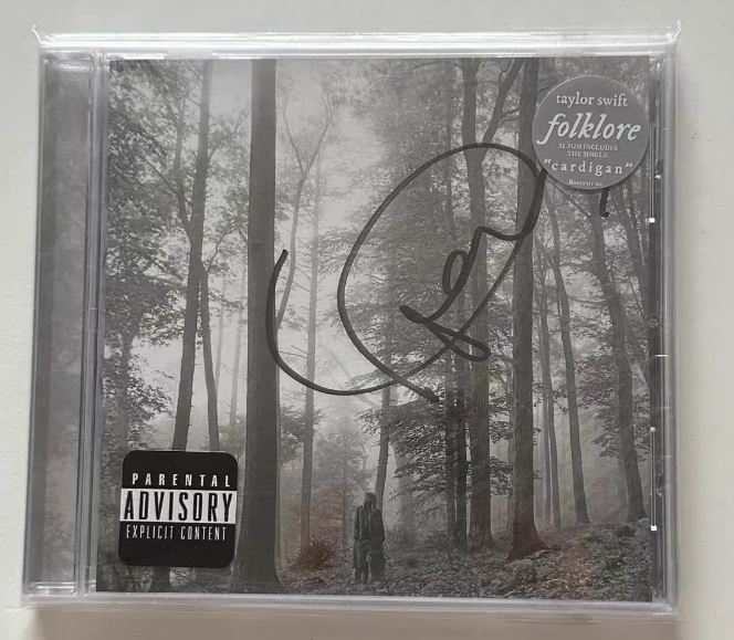Taylor Swift Folklore Second Batch Autographed CD Sealed Minor Crack