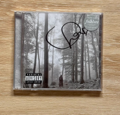 Taylor Swift Folklore Signed CD Heart Signature Sealed