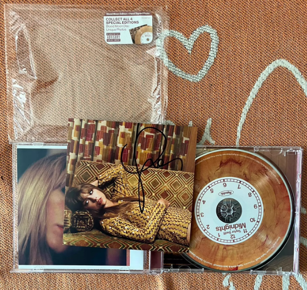 Taylor Swift Midnights Blood Moon Signed CD Autographed Insert