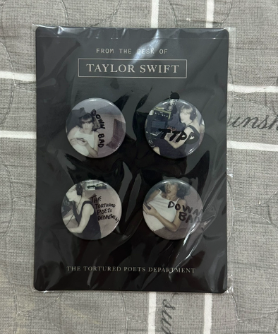 Taylor Swift TTPD Pin Set Down Bad Badge Set of 4 New Sealed