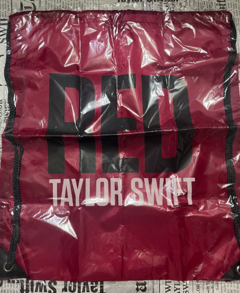Taylor Swift Red Tour Drawstring Bag Official Merch Sack
