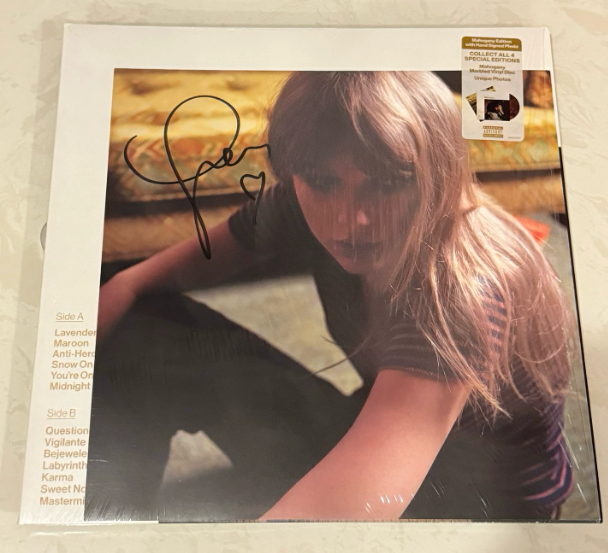 Taylor Swift Midnights Signed Vinyl LP Autograph Heart Complete