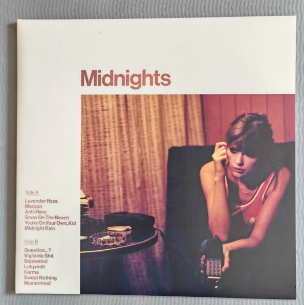 Taylor Swift – Midnights Blood Moon Edition Vinyl LP Heart Signed M/NM
