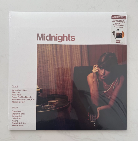 Taylor Swift – Midnights Blood Moon Signed Vinyl LP Sealed M/M