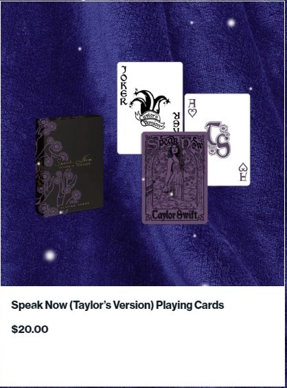 Taylor Swift – Speak Now Taylor’s Version Playing Cards Official Merch Sealed