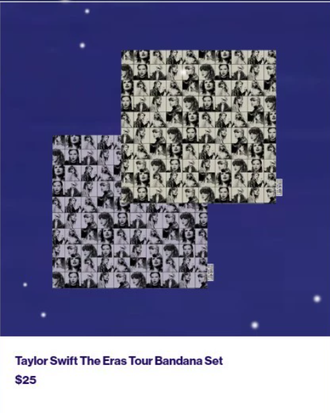 Taylor Swift The Eras Tour Bandana Scarf Official Merch M/M