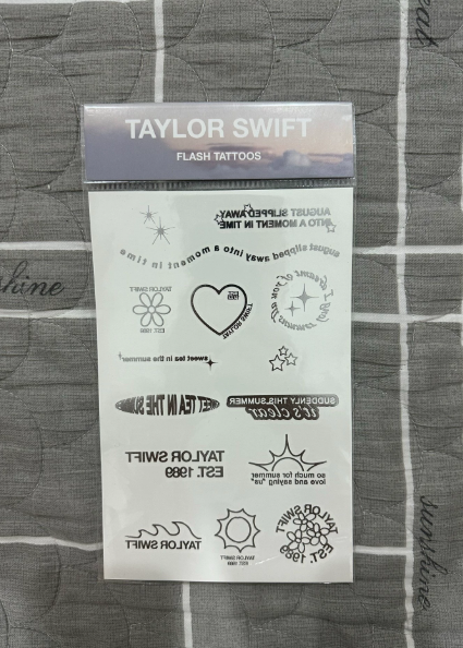 Taylor Swift Folklore Just A Summer Thing Flash Tattoos Set M/M