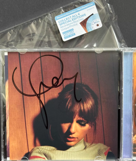Taylor Swift – Midnights Moonstone Blue Signed CD Opened Copy