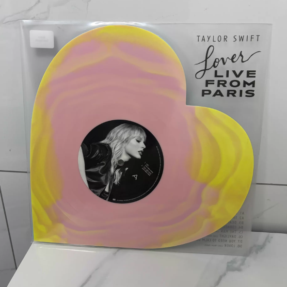 Taylor Swift – Lover Live From Paris Heart Shaped Vinyl 2LP Pink & Yellow Marble