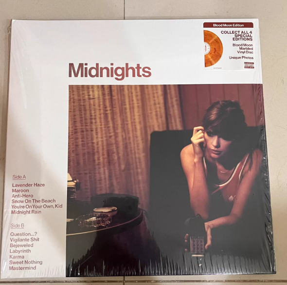 Taylor Swift – Midnights Blood Moon Edition Marble Vinyl LP Opened Copy