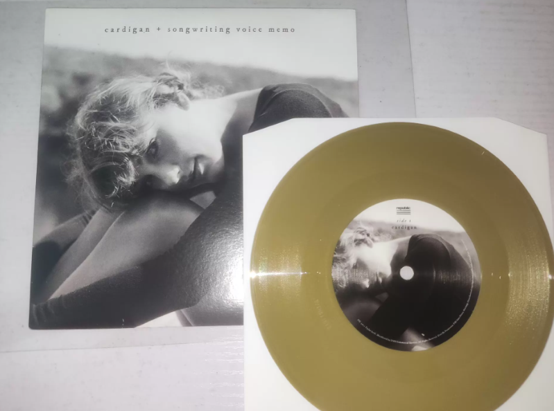 Taylor Swift – Cardigan “Songwriting Voice Memo” Gold 7” Vinyl Single
