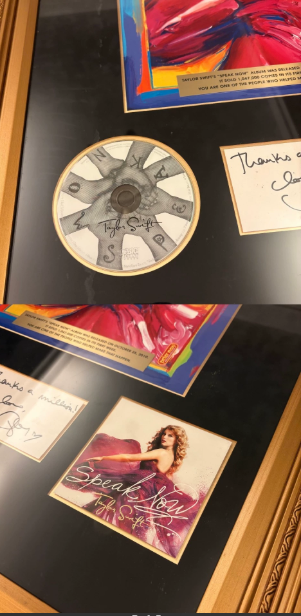 Taylor Swift Speak Now Thanks A Million Framed Signed CD Plaque