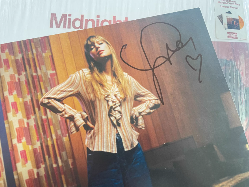 Taylor Swift – Midnights (Blood Moon Marbled Vinyl) signed LP.