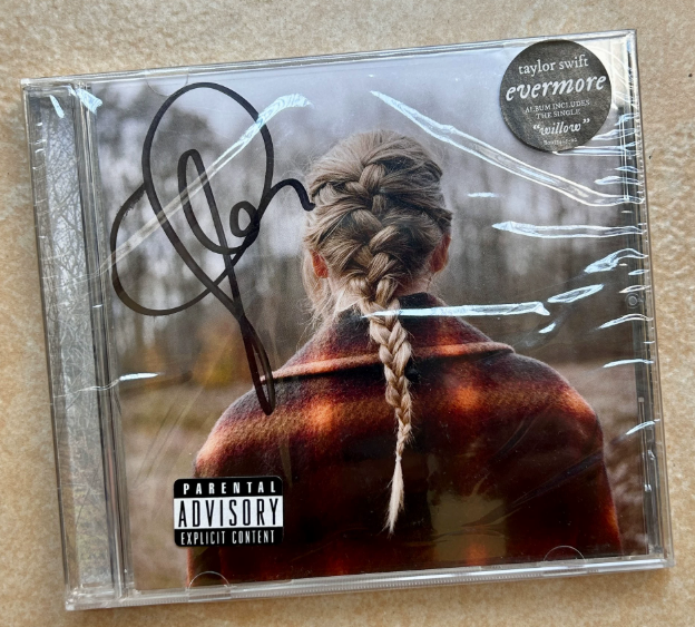 Taylor Swift - evermore (Autographed CD, US Official, Factory Sealed)