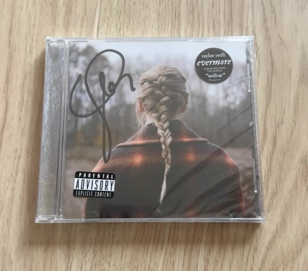 Taylor Swift - evermore (Autographed CD, US Official, Factory Sealed, No Case Crack)