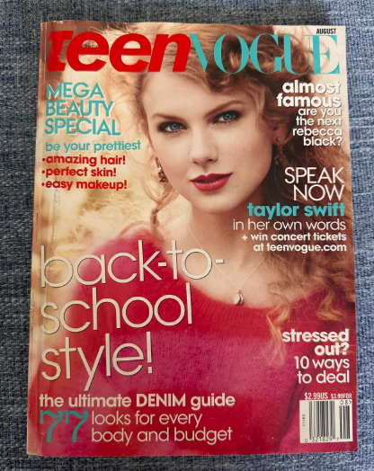 Taylor Swift - Teen Vogue (August 2011 Issue, VG+, Country Era)