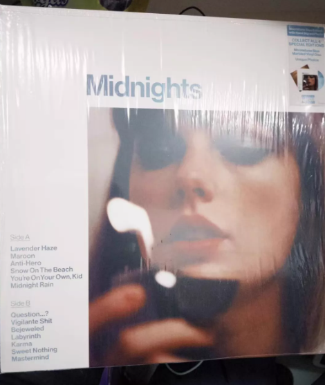 Taylor Swift – Midnights Moonstone Blue Vinyl with Hand-Signed Photo Insert LP