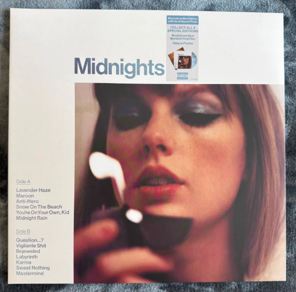 Taylor Swift – Midnights Moonstone Blue Signed Vinyl Edition LP