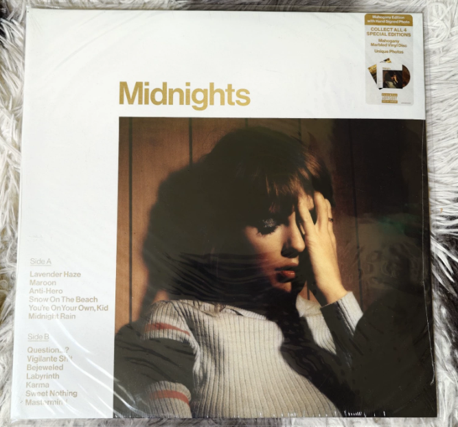 Taylor Swift – Midnights Mahogany Edition with Signed Photo Vinyl LP