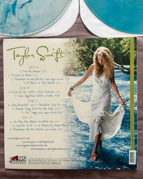 Taylor Swift – Taylor Swift RSD Blue Vinyl 2LP + Signed Mini Poster Bundle