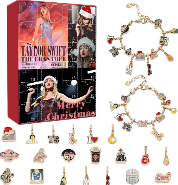 Taylor Swift Inspired – 24-Charm Bracelet Advent Calendar Set